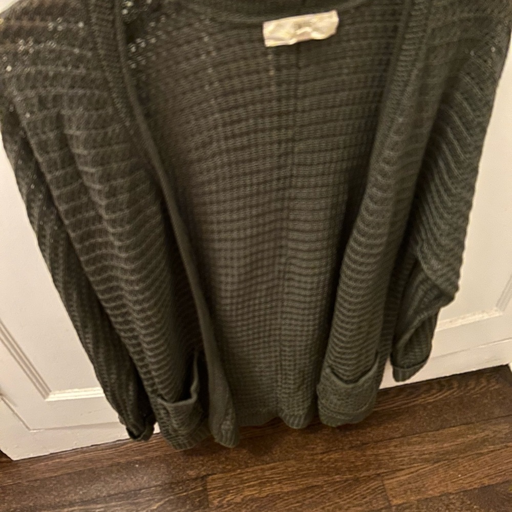 Pinque hunter green knit cardigan small